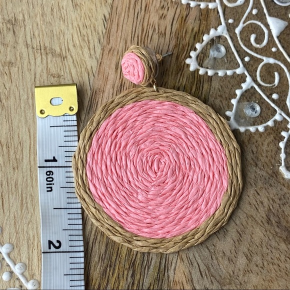 Two Tone Round Drop Earrings - Picture 3 of 4